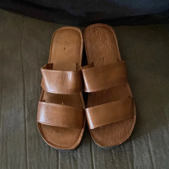 NWOT. Artisanal mens sandals 100% leather Amazon.com: Barefoot Leather Flat Sandals/Minimalist Men  main image 3